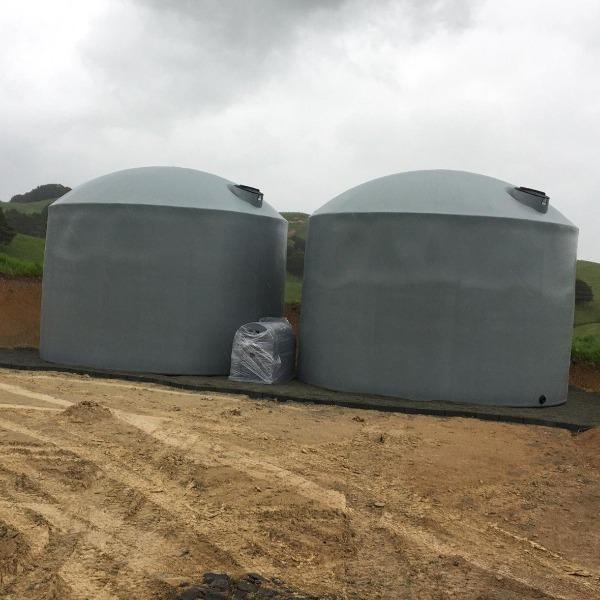 Light Grey 30,000 litre plastic water tanks