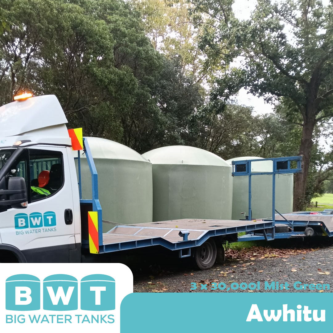 Water Tank Delivery - Awhitu Auckland - 3 x 30,000l Water Tanks