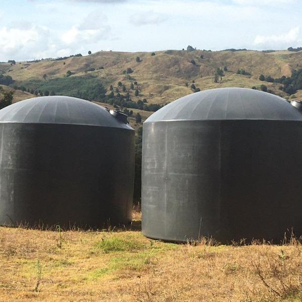 Dark Grey Plastic Water Tanks - 2 x 30,000 litre