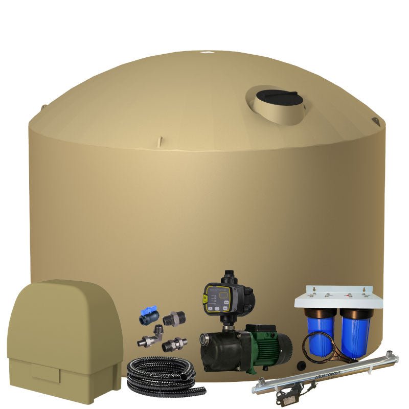 Beige - 30,000l Water Tank Combo