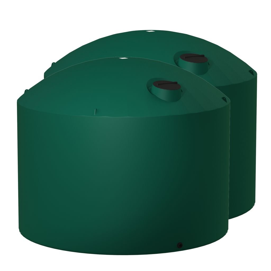2 x 30,000 litre Water Tanks - Heritage Green