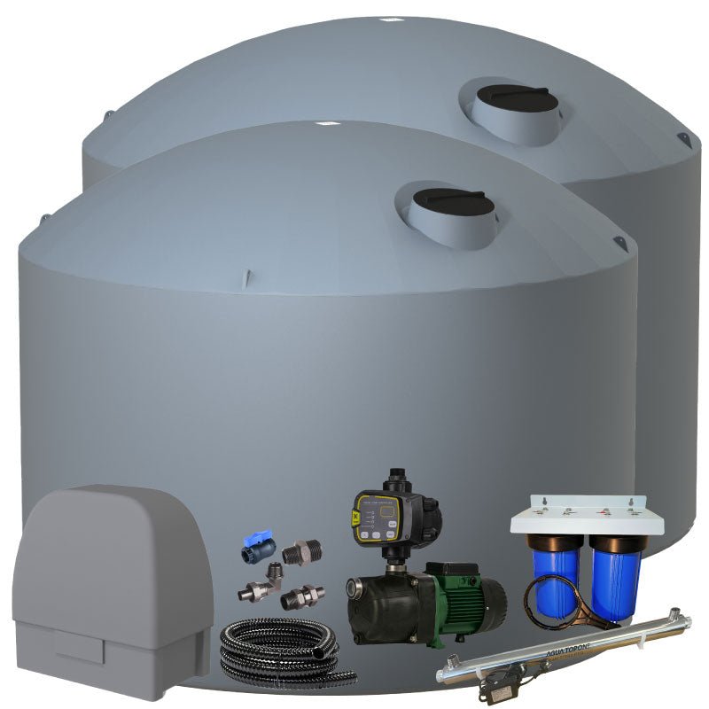Light Grey - 2 x 30,000l Water Tank Combo