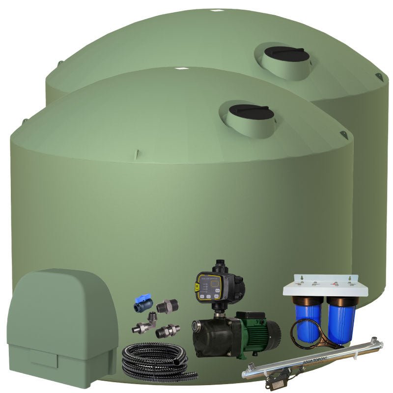 Mist Green - 2 x 30,000l Water Tank Combo