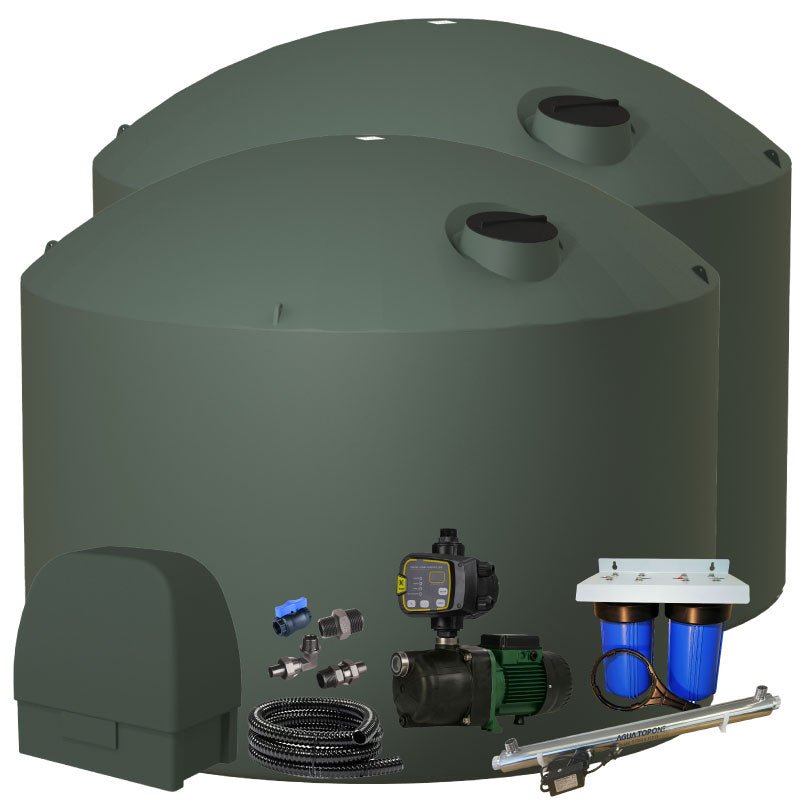 Slate Grey - 2 x 30,000l Water Tank Combo