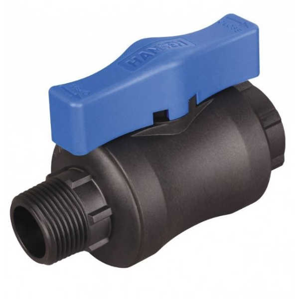 Hansen Blue Handle Male Female Ball Valve 